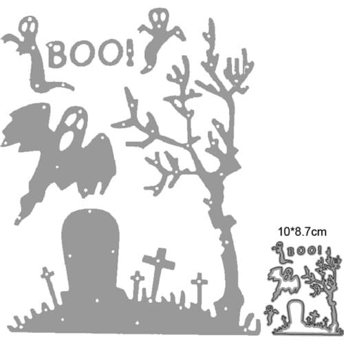 Craft dies Metal Cutting Dies Cut Mold Halloween Ghost Tree Decoration Scrapbook Paper Craft Knife Mould Blade Punch Stencils