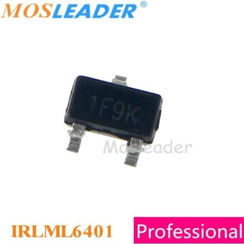 Mosleader 1000PCS IRLML6401 SOT23 IRLML6401TR IRLML6401TRPBF IRLML6401PBF P-Channel 12V Rds=65mR 90mR Chinese High quality