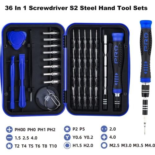 36 In 1 Screwdriver Set of Screw Driver Bit Multi-function Precision Drone Phones Glasses Watches Repairing Device Hand Tools