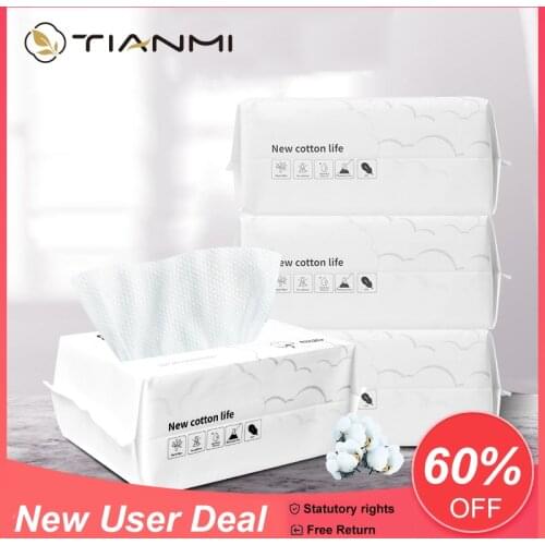 Disposable Cotton Soft Face Cloth Clean Face Towel Travel Paper Towel 100 Pieces Remove Makeup Cotton Reusable Cotton Pads