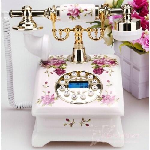 Wholesale young girl Arts Crafts Ceramic antique telephone fashion callerid rustic vintage fashion fidget spinner