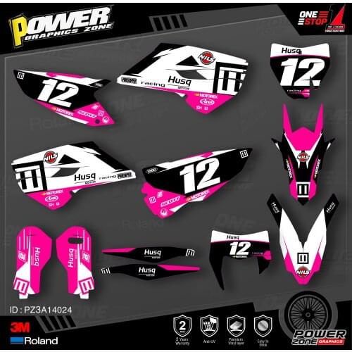 PowerZone Custom Team Graphics Decals 3M Stickers Kit For Husqvarna Sticker Decal 2014-15 TC FC 2015-16 FE TE 125 to 450cc 24