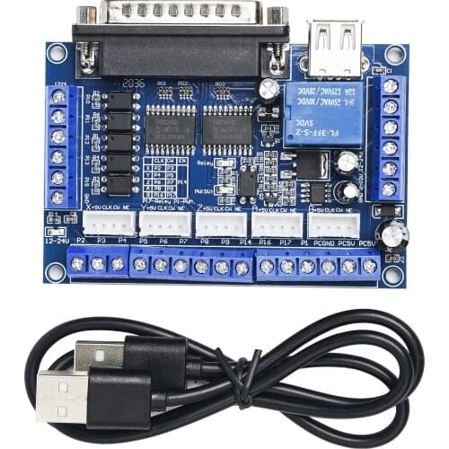 Driver board MACH3 engraving machine 5 Axis CNC breakout board with optical coupler for stepper motor drive controller