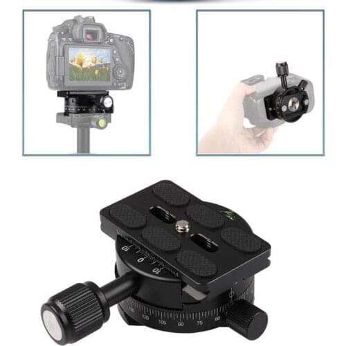 Foleto Professional Camera Tripod Ball Head & Quick Release Plate Rotating Panoramic Ball For Manfrotto Velbon Monopod DSLR X64