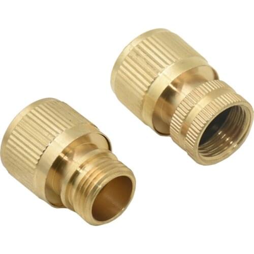 Male 1/2" Female brass quick connector garden copper metal threaded water pipe connector 1pcs