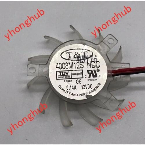 T&T 4008M12S 12V 0.14A 60mm Dia. 29x29x23mm c.t.c Server Cooling Fan