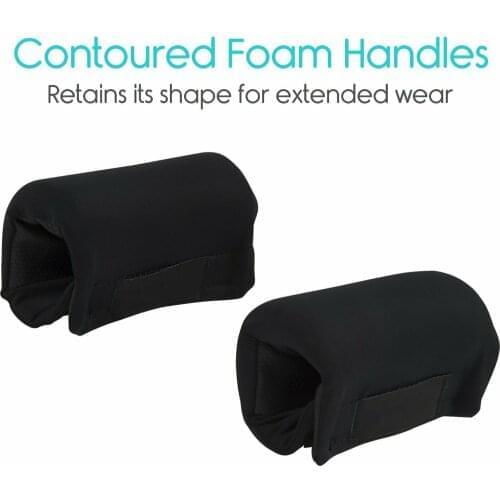 1 Pair Easy Clean Padded Universal Non-Slip Rolling Wheelchair Aid Handle Walker Grip Reduce Pain Hand Cover Crutch Soft Cushion