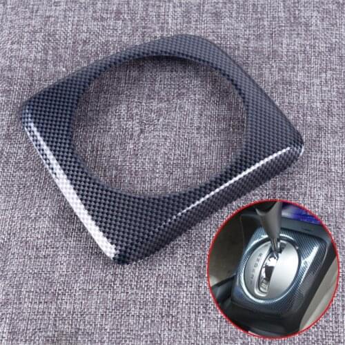 DWCX Carbon Fiber Style Interior Console Gear Shift Panel Cover Trim Frame Fit For Honda Civic 2006 2007 2008 2009 2010 2011 AT