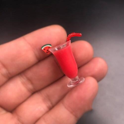 1/6 Scale Fashion Modern Mini Watermelon Juice Cup Models for 12''Figures Bodies Scene Accessories DIY