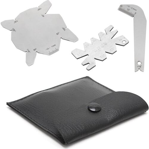 1Set/3Pcs Drill Bits Angle Gauge Dirll Sharpener Tools S/S Inspection Angle Gage