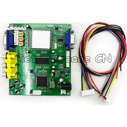 1PC RGB CGA EGA YUV to VGA HD Video Converter Board Moudle HD9800 GBS8200