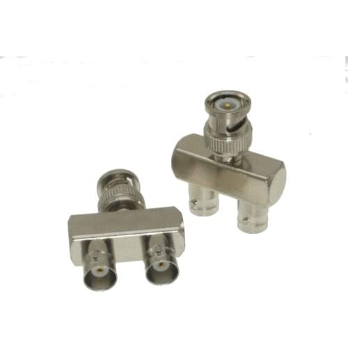 10pcs BNC male plug to two way BNC female jack triple Y type RF adapter connector 3 way