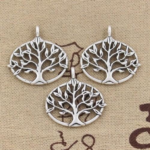 5pcs Charms life tree 27*27mm Antique Making pendant fit,Vintage Tibetan Silver,DIY bracelet necklace