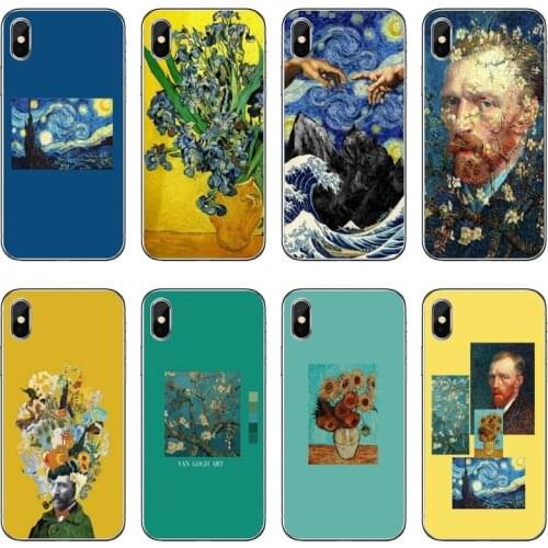 Sky Van Gogh Daisy Flower Silicone Phone Case For Xiaomi Mi 11 Note 10 10T 9 9T 8 Pro A2 Lite A3 A1 Poco F1 F2 M3 X3 NFC
