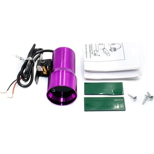 CNSPEED 37mm Voltmeter gauge Mini Purple Red LED light Digital Display Instrument auto Volt Gauge/Voltage Gauge meter