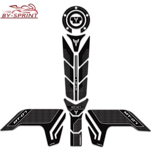 For YAMAHA MT-07 MT 07 mt07 2018-2020 Motorcycle 3D LOGO Fuel Tank Sticker Side Pad Gas Fuel Knee Decorative Decal Stickers Kit