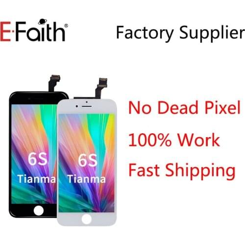 DHL Ship Wholesale 50pcs/lot Tianma LCD Screen For iPhone 6s Replacement Display Touch Digitizer Screen Assembly Black And White