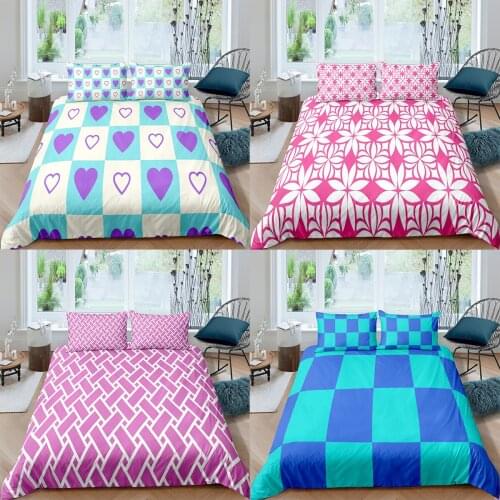 Geometric Pattern Fashion Duvet Cover Comforter Cover Bedding Set Simple Double Queen King Bed Linen Quilt Covers Pillowcase