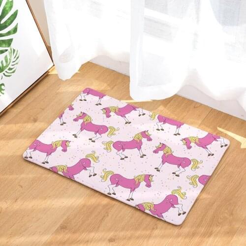 The Unicorn Floor Mats Living Rooms Anti-slip Carpet for Bedroom Kitchen Bathroom Rug Welcome Mats for Front Door