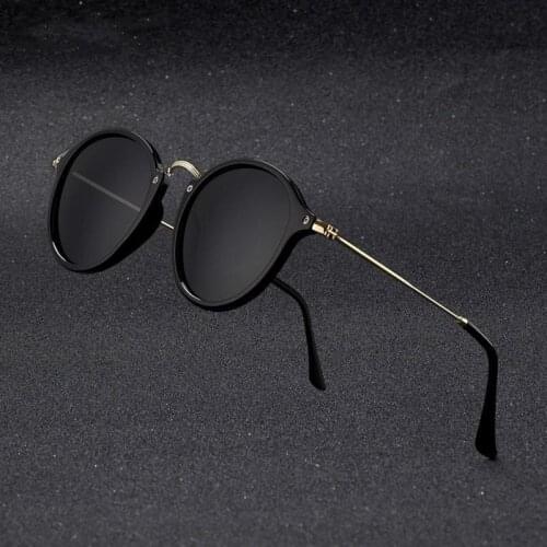 Round Sunglasses Coating Retro Men Women Brand Designer Sunglasses Vintage Mirrored Glasses