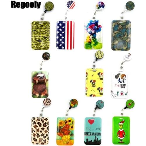 Cute Credit Card Cover Lanyard Bags Retractable Badge Reel Student Nurse Exhibition Enfermera Name Card ID Cards Holders Chest