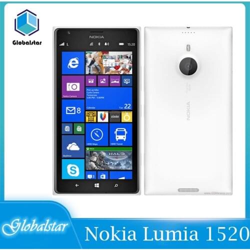 Nokia Lumia 1520 Refurbished mobile phones Original Unlocked 20.0MP 6.0 inch Quad Core 16GB Windows IOS Free Shipping Fast