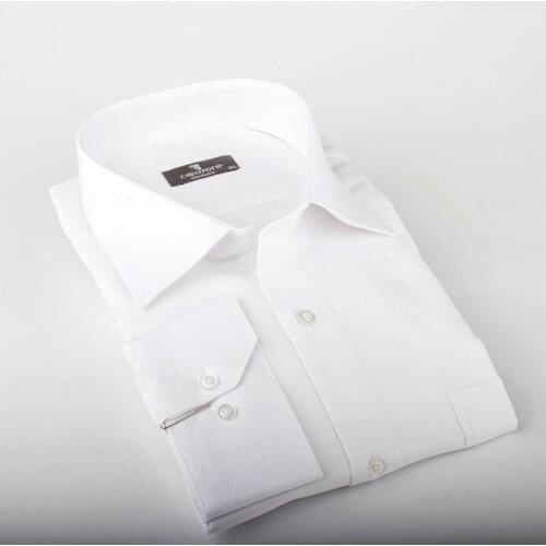 2020 New Spring Autumn Mens shirts long sleeve 100% Cotton Solid Color Formal Business Social Clothing Fashion Dress Slim Fit