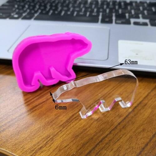 KLM new polar bear silicon mold DIY resin keychain mold baking mold suitable for mobile phone case pendant jewelry