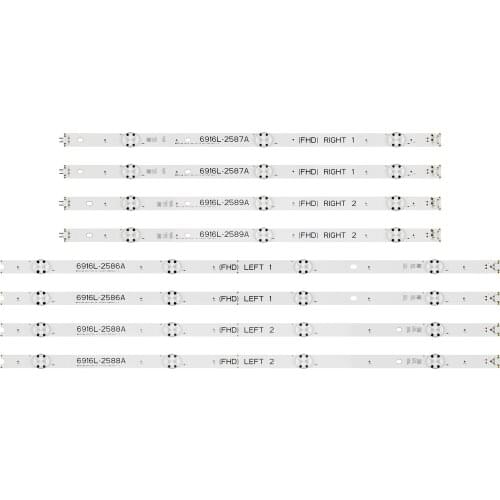 NEW 8 PCS/set LED backlight strip bar for 6916L-2586A 6916L-2587A 6916L-2588A 6916L-2589A LC490DUE FJ M1 49LH604V LC490DUE (FJ)