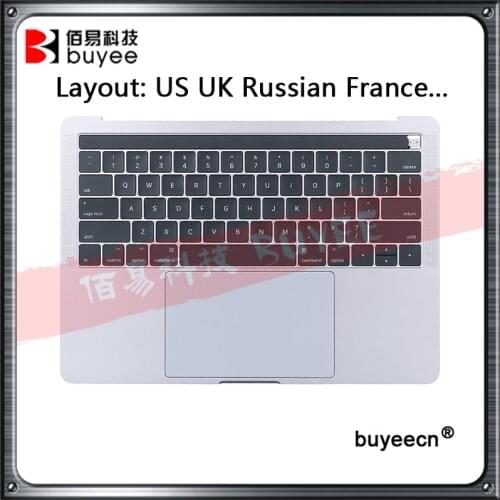 Original NEW For Macbook Retina Pro 13" A1706 PalmRest Topcase US UK Russian France Keyboard Backlight Trackpad 2016 Grey Silver