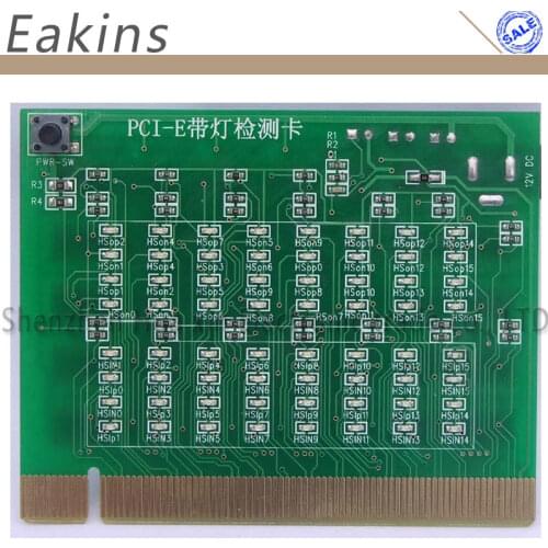 PCI-E 16X 8X 4X PCI Express Slot Tester Card For Motherbaor Detect The Southbridge Short Or Open PCI-E With Light Tester