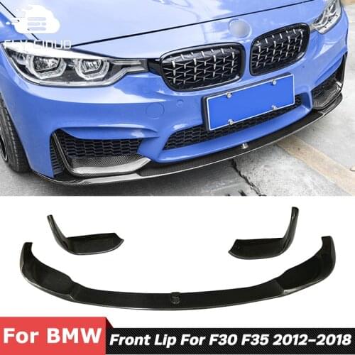 MP Style Carbon Fiber Material Front Bumper Chin Lip For BMW 3 Series F30 F35 320i 330i Modify GG AN M3 Bumper 2012-2018