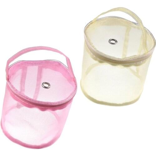 Portable Knitting Crochet Thread Yarn Holder Nylon Mesh Storage Bag Tote 13x14cm