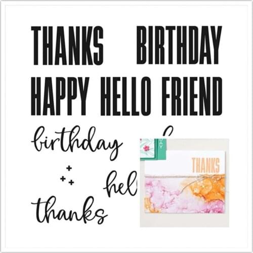 Greeting Clear Stamp and Cutting Dies Stencil For DIY Scrapbooking Photo Album Decoration Embossed Card Template New Aeeival