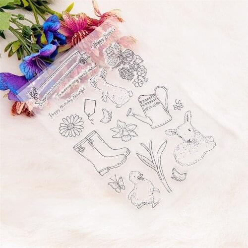 11*15.5CM Gardener Transparent Clear Stamps / Silicone Seals Roller Stamp For DIY Scrapbooking Photo Album/Card Making