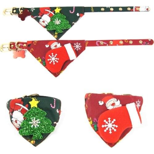 Adjustable Collar Dog Puppy Necklace Neck Strap Pet Dress Up Supplies Christmas Decor
