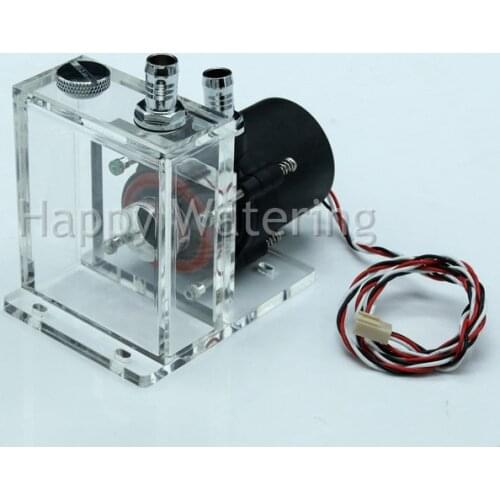 Super Quiet 10W 600L/H Flow DC 12V Water Pump with 4M Lift Professional Computer Water Cooler + Water Tank