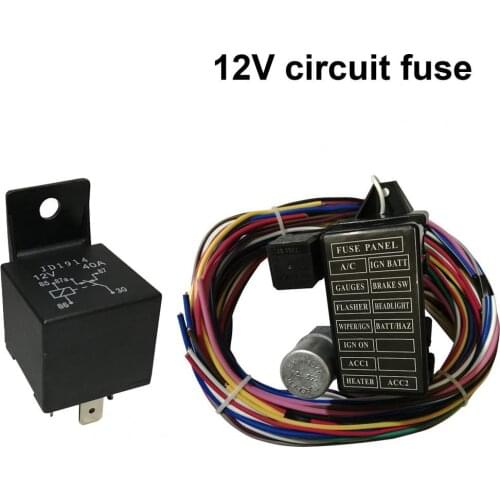 Universal Car Vehicle 12 Circuit Wiring Harness Wire Kit Auto Repairing Tools Auto parts