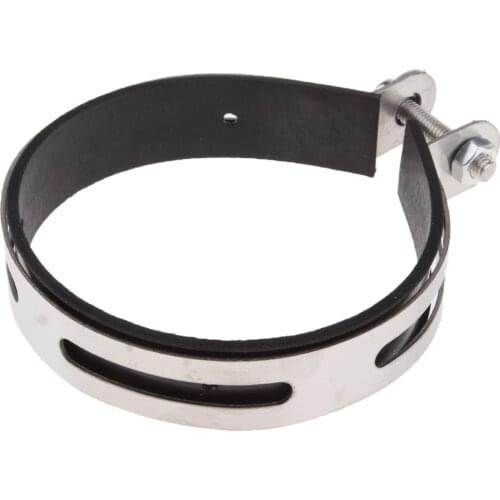 Motorcycle Exhaust Pipe Muffler Clamp Fixed Ring Support Bracket 110mm Stainless Steel+Plastic Exhaust Muffler Silencer Bracket