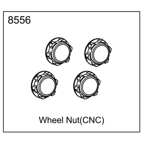 ZD racing EX07 accessories super sports car 1/7 original accessories 8556 wheel lock nut