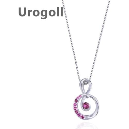 Fashion Women Gift Pure 925 Sterling Silver Necklace Clavicle Necklace Zircon Pendant Necklaces Chain Jewelry Accessory For Girl