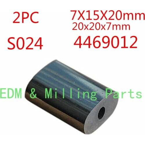 2PC Wire EDM S024 4469012/9013/3719 Tungsten Conductive Block 20x15x7mm 20x20x7mm For Seibu EWK5S/A7S/B3S3/C3/C5S2(AWF)/EW-K2/K3