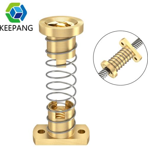 2Sets T8 Anti Backlash Spring Loaded Nut Elimination Gap Nut for 8mm Threaded Rod Lead Screws DIY CNC 3D Printer Parts