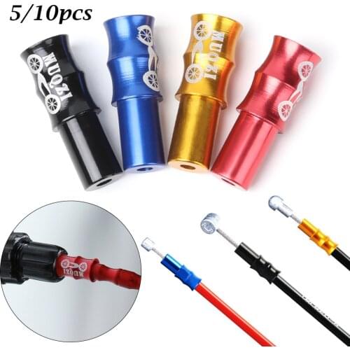 5pcs Aluminum Alloy Fix Geared Bicycle Brake Shifting Cable Tube Cap Mountain Highway Road Bike Mtb Foldable Bicycle Fixed Gear