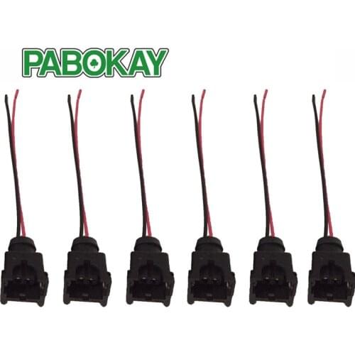 6 pieces X New Fuel Injector Connector wire plug 0280150842 0280150846 0280150563 EV1 2PIN