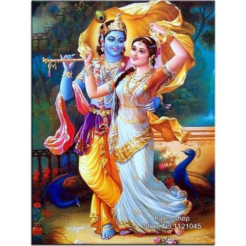 DIY diamond Painting Cross Stitch Radha Krishna 3D Diamond Embroidery square Rhinestone Mosaic wedding decoration DF555