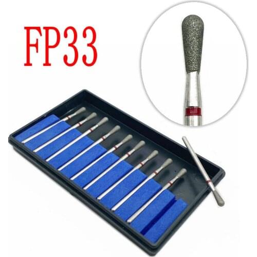 10pcs Diamond Nail Drill Milling Cutter Dental Grinding Polish Burs Craft Polisher Dentistry Tools 2.35mm Shank FP33