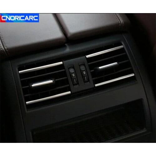 Car Styling Console Armrest Rear Air Outlet Frame Decoration Cover Trim Strips For BMW 5 Series F10 F18 Interior Accessories