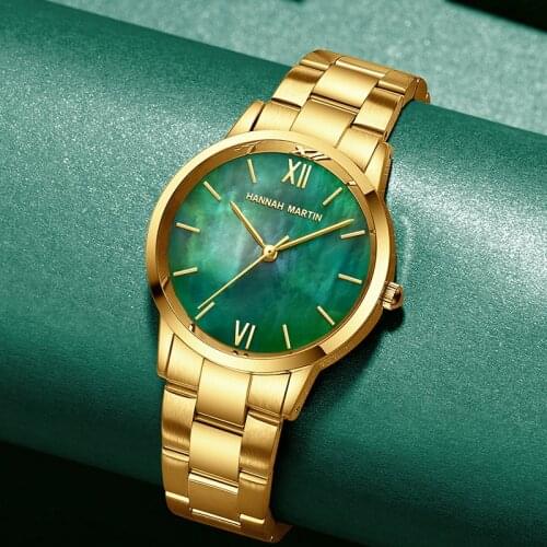 Top Brand Design Luxury Women Watches Fashion Green Dial Rose Gold Bands Wristbands Japan Movement Female Watch Elegent Lady