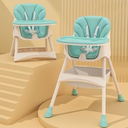 Baby Dining Chair Adjustable Children Dining Table And Chair Detachable Pocket Widened Seat Two Modes Are Suitable For 0-5Y